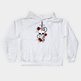 Sword Skull Flower Snake Kids Hoodie